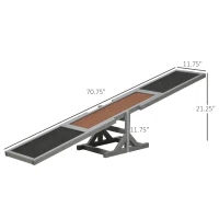 PawHut Wooden Dog Agility Seesaw for Training and Exercise, Gray(m-3)