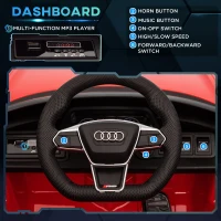 Aosom Licensed Audi RS e-tron GT 12V Ride On Car Truck for Kids, Electric Car Ride On Vehicle w/Parent Remote Control, Music, Lights, for Toddlers, Red(m-5)