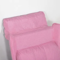 Qaba Kids Recliner Chair Children Sofa Angle Adjustable Single Lounger Armchair Gaming Chair with Footrest 2 Side Pockets for 3-5 Years, Light Pink(m-7)
