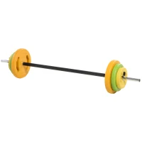 Soozier 44lbs Adjustable Barbell Weight Set with Non-slip Handle for Home Gym(m-2)