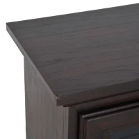 HOMCOM 31" W x 24.5" H Electric Fireplace Mantel TV Stand, Media Console Center Cabinet with Remote Control, Dark Coffee(m-7)