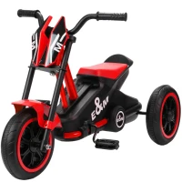Qaba Kids Tricycle, Toddler Trike with Pedal for Indoor Outdoor Use, 3 Wheel Trike for Ages 18-36 Months Boys Girls, Red(m-13)