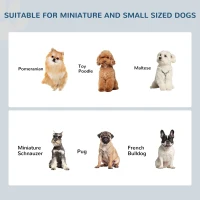 PawHut 6" Height Small Puppy Dog Feeding Station for Messy Pets, Stainless Steel Elevated Dog Bowls with Modern Wooden Frame, Dog Food Stand Pet Feeding Station, White(m-6)
