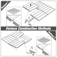 Outsunny 9 Pcs PP Interlocking Composite Deck Tile, 12" x 12" Outdoor Flooring Tiles for Indoor and Outdoor Use, Tools Free Assembly, Dark Grey(m-6)