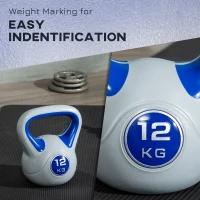 Soozier 26 lb Soft Kettlebell, Sand Filled Weight with Grip Handle, Solid Kettlebell Weight for Full Body Workout, Dark Blue(m-5)