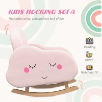 Qaba Rocker Armchair for Nursery Playroom Preschool for 1.5-5 Years, Pink(m-4)