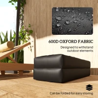 Outsunny 4PCS Patio Umbrella Base Weight Bag, Umbrella Stand Weights with Handles, 33 lbs with Sand Filling, Patio Umbrella Weights for Offset/Cantilever Umbrella Stand Base, Black(m-5)