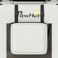 PawHut Pet Carrier Bag, Soft-Sided Dog Carrier for Small Dogs, Portable Pet Travel Bag, Light Grey(m-9)