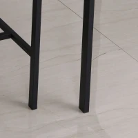 HOMCOM 5 Piece Modern Dining Table and 4 Stools Industrial Dining Set with Footrest & Metal Legs, For Kitchen, Natural(m-16)