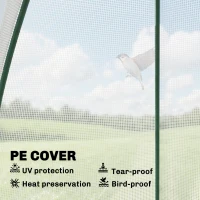 Outsunny 63" x 54" x 71" Tent-Style Mini Greenhouse, Portable Hot House for Plants with Zipper Roll Up Door and Window for Outdoor, Garden, Patio, White(m-4)