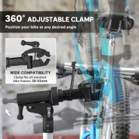 HOMCOM Bicycle Repair Stand Max 88 lbs, Bike Fixing Stand, Height Adjustable, Foldable and 360° Rotatable for Road Bike, Mountain Bike, E-Bike(m-6)