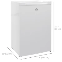 HOMCOM Upright Freezer, 3 Cu.Ft Mini Freezer with Reversible Single Door, Adjustable Thermostat for Home, Dorm, White(m-3)