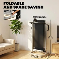 Soozier Walking Pad Treadmill with 16.5% Incline, Foldable Treadmill with LCD Monitor and Handle Bar for Home, Non-Electric(m-5)