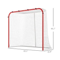 Soozier Hockey Net, All Weather Street Hockey Goal with Steel Frame, PE Mesh for Backyard, Easy Assembly(m-3)