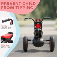 Qaba Kids Tricycle, Toddler Trike with Pedal for Indoor Outdoor Use, 3 Wheel Trike for Ages 18-36 Months Boys Girls, Red(m-6)