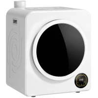 HOMCOM Clothes Dryer with 6 Drying Modes, Laundry Dryer with Stainless Steel Tub 18 lbs, White(m-13)