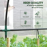 Outsunny Walk-in Lean-to Greenhouse, Outdoor Gardening Green House with Zipper Roll-up Doors and Window, 10' x 3' x 5', White(m-5)