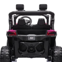 Qaba 24V 2 Seater Ride On Truck Car for Kids with Remote Control, Dual Motors, 4-Wheel Suspension, Storage for Ages 3-8, Pink(m-12)