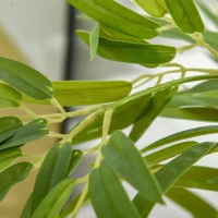 HOMCOM 5FT Artificial Bamboo Tree Faux Decorative Plant in Nursery Pot for Indoor Décor(m-10)