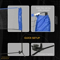 Soozier 14ft Badminton Net, Height Adjustable Outdoor Sports Net with Carry Bag, for Tennis, Pickleball and Volleyball(m-5)