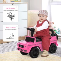 Aosom Compatible Baby Toddler Push Car Foot-to-Floor Ride-On Wheel Mercedes-Benz G350 Licensed Pink(m-4)