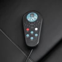 HOMCOM Vibrating Massage PU Leather Recliner Chair, Footrest with Remote Control, and 8 Massaging Points, Black(m-9)
