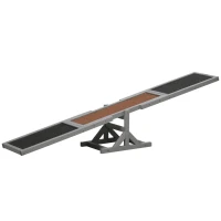 PawHut Wooden Dog Agility Seesaw for Training and Exercise, Gray(m-11)