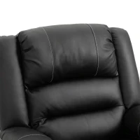 HOMCOM Vibrating Massage PU Leather Recliner Chair, Footrest with Remote Control, and 8 Massaging Points, Black(m-4)