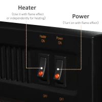 HOMCOM Electric Fireplace Insert for Wood Cabinets with Realistic Flame Effect and Automatic Shut-Off, Black(m-6)