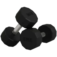 Soozier 2 x 20lbs Dumbbells Set with Non-Slip Grip, Rubber Covered Weights for Men Women Home Gym Workout(m-2)