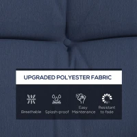 Outsunny 59" Tufted Bench Cushions & Throw Pillows, Replacement Bench Seat Pad, Back & 2 Pillows for Outdoor Furniture, Navy Blue(m-4)