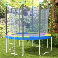 Soozier 8FT Trampoline Spring Cover, Trampoline Pad Replacement, Waterproof and Tear-Resistant, All-Weather Trampoline Accessories, No Holes for Pole, Multi-Colored(m-1)