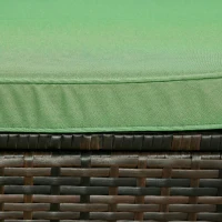 Outsunny 3 Pieces Patio Furniture Set with Cushions, Outdoor PE Rattan Wicker Conversation Corner Sofa Set, Light Green(m-9)
