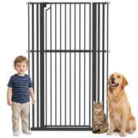 PawHut 63" Extra Tall Pet Gate 30-41" Wide Adjustable Baby Gate Pressure Mounted for Doorways, Hallways, Stairs(m-13)