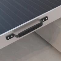 HOMCOM FSA/HSA Eligible Wheelchair Ramp, 8FT Foldable Threshold Ramp, Aluminum Handicap Ramp with Non-Slip Surface, Transition Plates Above and Below for Home, Doorways, Steps, 600lbs Capacity(m-9)