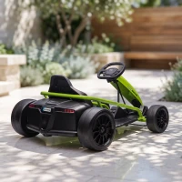Aosom 24V Electric Go Kart for Kids, Drift Ride-On Racing Go Kart with 2 Speeds, for Boys Girls Aged 8-12 Years Old, Green(m-9)