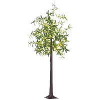 HOMCOM 6ft LED Olive Tree with 300 Warm White Lights, Light up Olive Tree for Indoor, Home, Party, Wedding, Christmas, Green(m-9)
