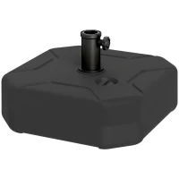Outsunny Square Patio Umbrella Base Holder, Heavy Duty Outdoor Umbrella Stand Base, Black(m-11)