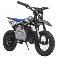 Qaba 36V Electric Dirt Bike for Kids with Brushless Motor, Up to 9.9 MPH, Inflatable Tires and Rear Suspension, Black(m-11)