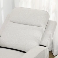 HOMCOM Electric Power Recliner, Wall Hugger Armchair with USB Charging Station, Sofa Recliner with Linen Upholstered Seat and Retractable Footrest, Cream White(m-9)