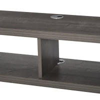 HOMCOM Wall Mounted TV Stand, Media Console Floating Storage Shelf for Living Room or Home Office, Dark Grey(m-8)
