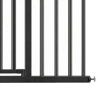 PawHut Baby Gate, Pet Gate with 3 Extensions, Auto-Close, Two-Way Open, Pressure Mounted, 36"H, Black(m-11)