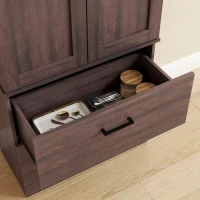 HOMCOM 67" Tall Kitchen Pantry Storage Cabinet, Kitchen Pantry Cabinet with Doors, Drawers and Adjustable Shelves(m-9)