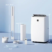 HOMCOM 12000 BTU Portable Air Conditioner, AC Unit with Cool, Dehumidifier, Fan, 550 Sq. ft, 24H Timer On Off, Window Kit(m-3)