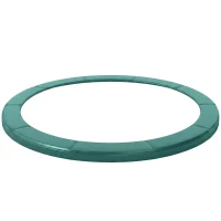 Soozier Trampoline Pad, 14FT Replacement Trampoline Safety Pad Mat Spring Cover, Water-Resistant, UV-Resistant, Tear-Resistant, No Holes for Pole, Green(m-2)