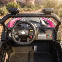 Qaba 24V 2 Seater Ride On Truck Car for Big Kids with Remote Control, Dual Motors, 4-Wheel Suspension for Ages 3-8, Pink(m-9)