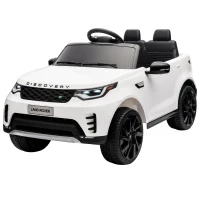Qaba 12V Electric Car for Kids, Licensed Land Rover Ride on Car with Parent Remote, Soft Start, 4 Wheel Suspension, White(m-1)