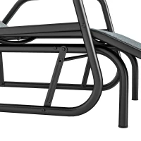 Outsunny Outdoor Glider Lounge Chair, 3-Position Adjustable Tanning Chair Recliner with Headrest for Garden, Yard, Pool, Grey(m-9)