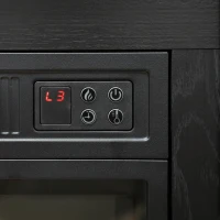 HOMCOM 27" Freestanding Electric Fireplace with Mantel, 1400W Replaceable Fireplace Insert Heater with Timer, Black(m-8)