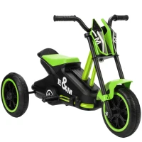 Qaba Kids Tricycle, Toddler Trike with Pedal for Indoor Outdoor Use, 3 Wheel Trike for Ages 18 to 36 Months Boys Girls, Green(m-2)